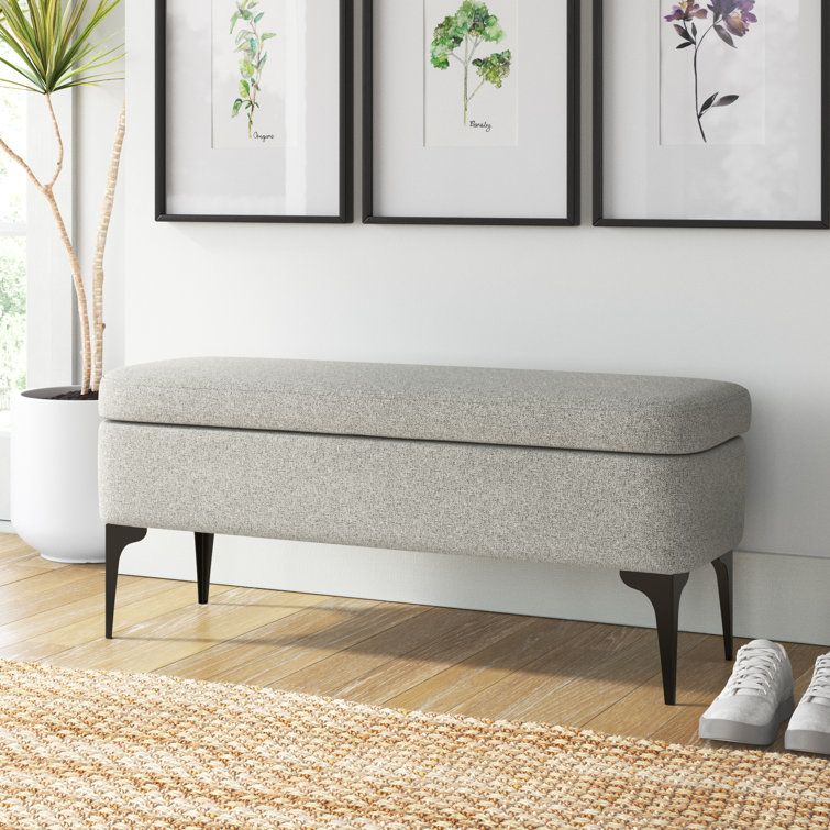 Wade Logan® Ameelya Upholstered Flip Top Storage Bench & Reviews Wayfair